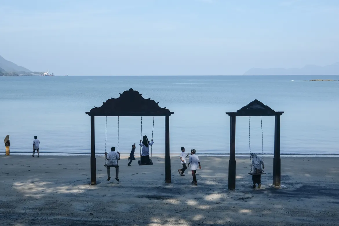 Arafat brings his students to the beach at least twice a week. It’s a short walk from their classroom and accessing the beach is free [Jessica Washington/Al Jazeera]