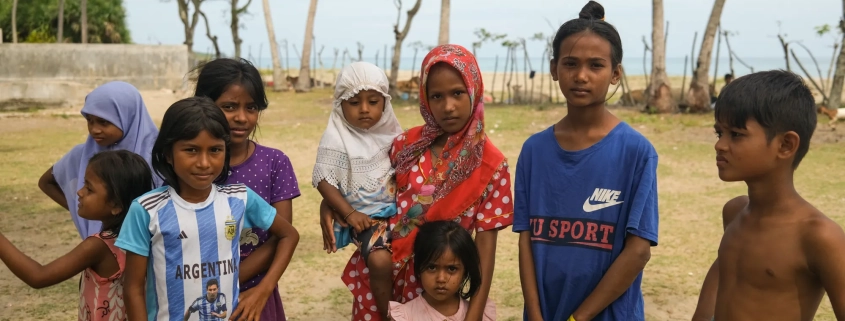 The UN High Commissioner for Refugees says more than 70 percent of the Rohingya who have arrived in Indonesia in recent months are women and children. [Jessica Washington/Al Jazeera]